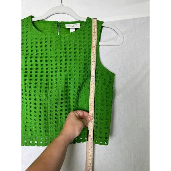 NWT GREEN Kate Spade New York x Target Women's Eyelet Shell Tank Top XXS - Picture 5 of 14